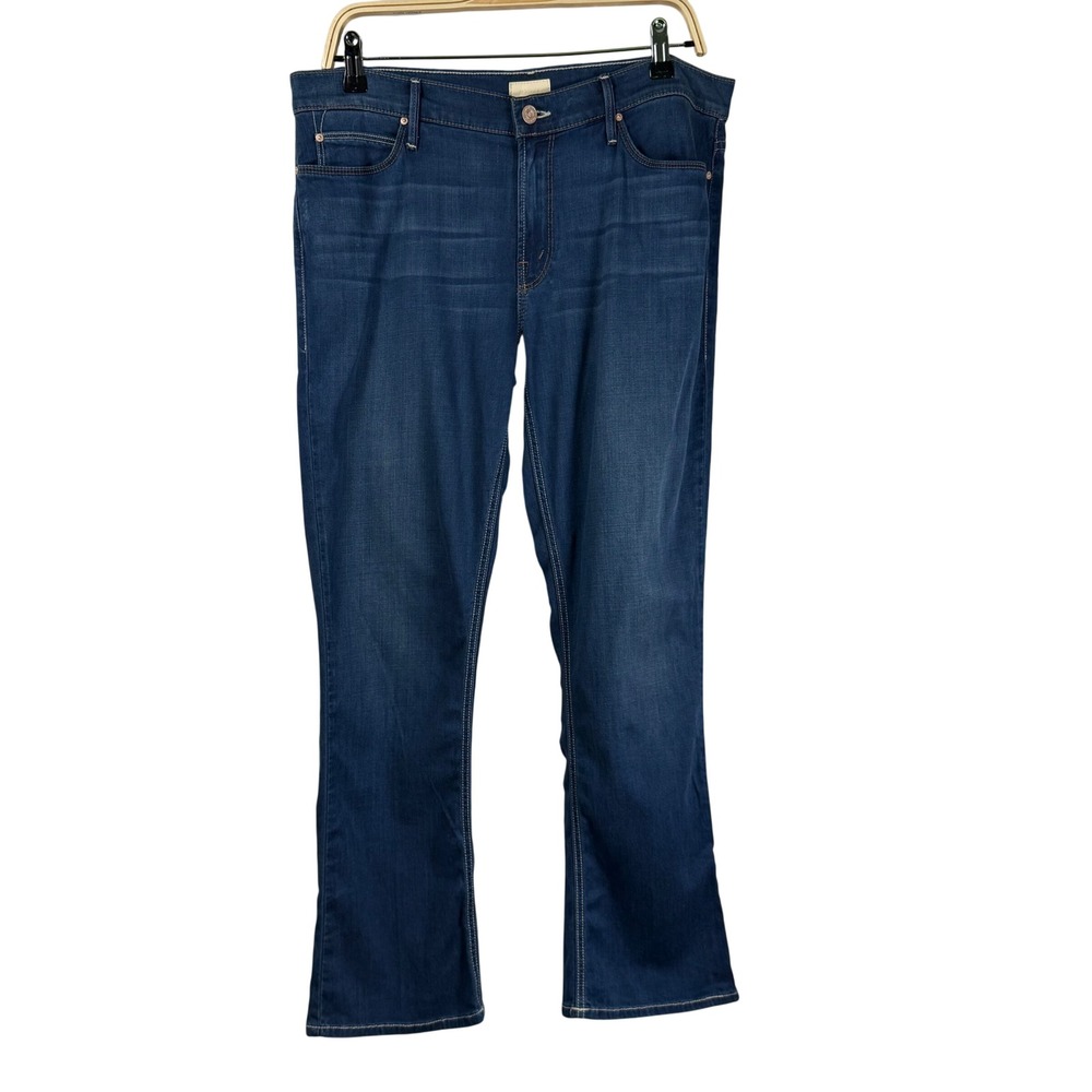 Mother The Crop Runaway Jeans Northern Lights Blue Bootcut 1013X-157 Womens 32